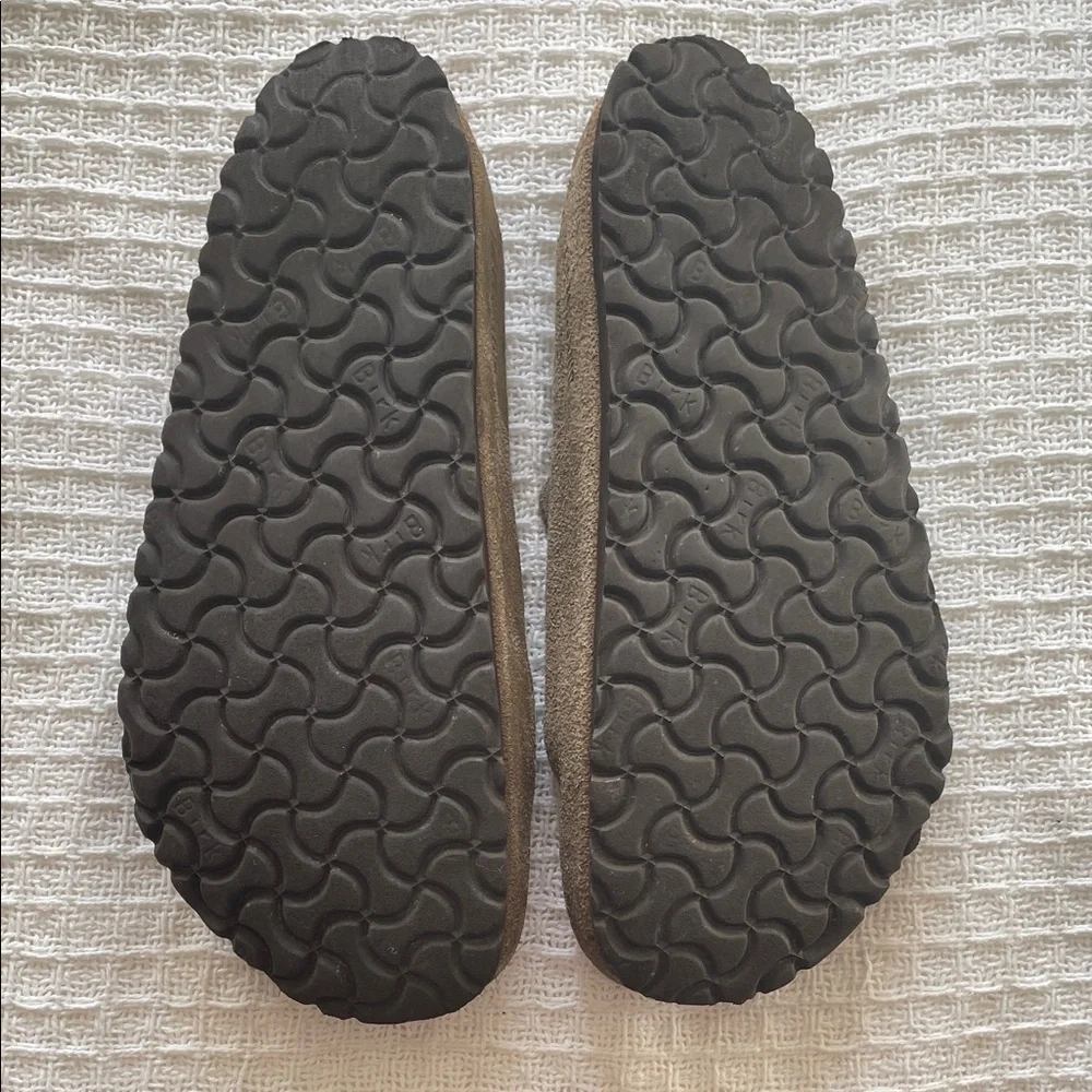 Birkenstock Boston, Suede Slip-On Shoes, Brown, Wide Fit, - Picture 2 of 4